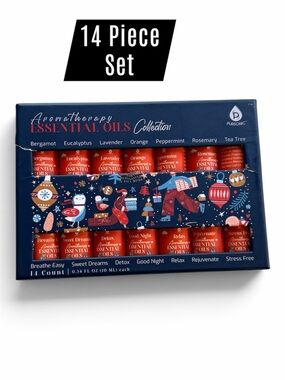 Pursonic 14 Pack Essential Oils Aromatherapy Gift Set – 10 mL Each